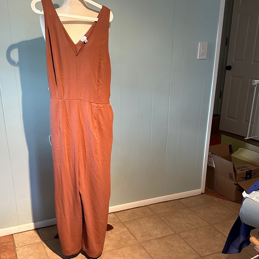 a new day Terracotta Sleeveless Jumpsuit